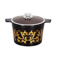 Aluminum Cooking Pot with Flower Print